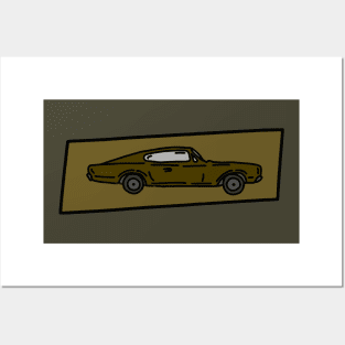 hand drawn classic cars Posters and Art